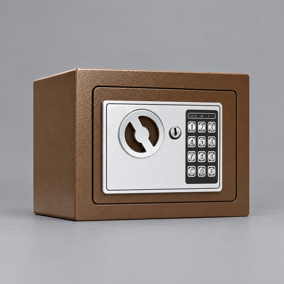 Compact Electronic Keypad Safe, Steel Box and Key Override