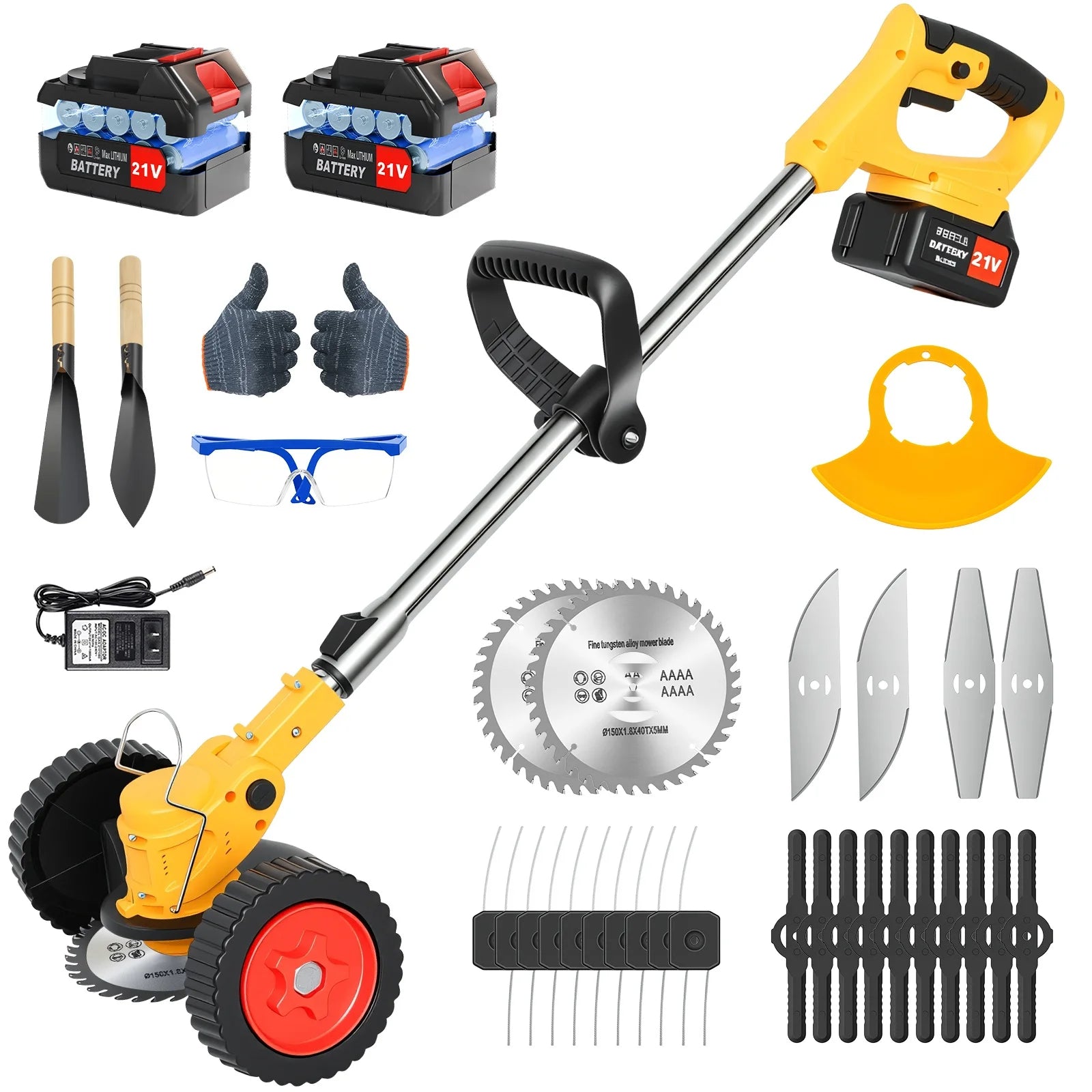 5-in-1 Cordless Weed Trimmer 200W 21V Telescoping Shaft