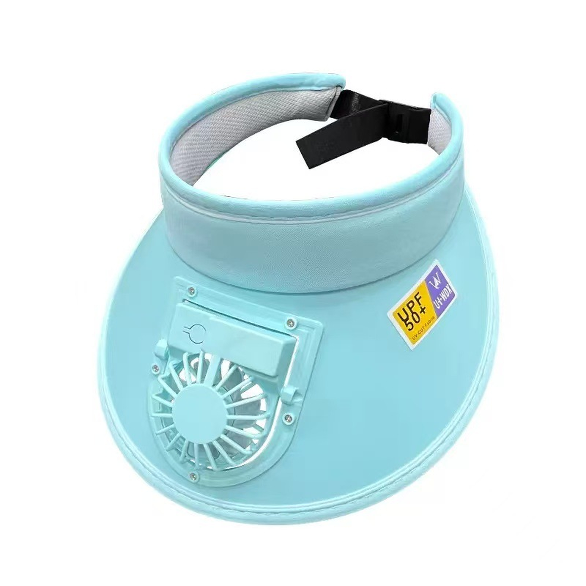 Rechargeable Fan Sun Visor with Adjustable Open-Top Fit