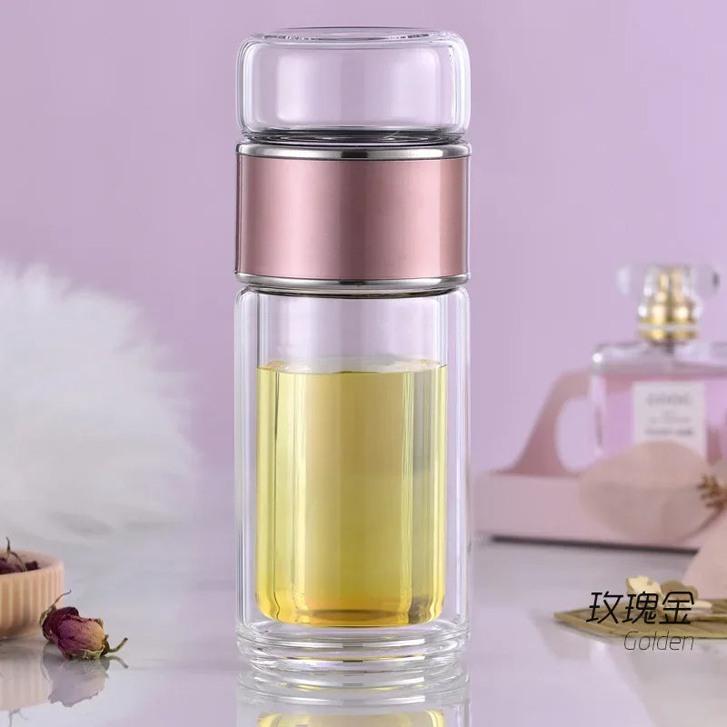 Portable Tea Infuser & Detox Water Bottle (Built-in Filter for Healthy Hydration)