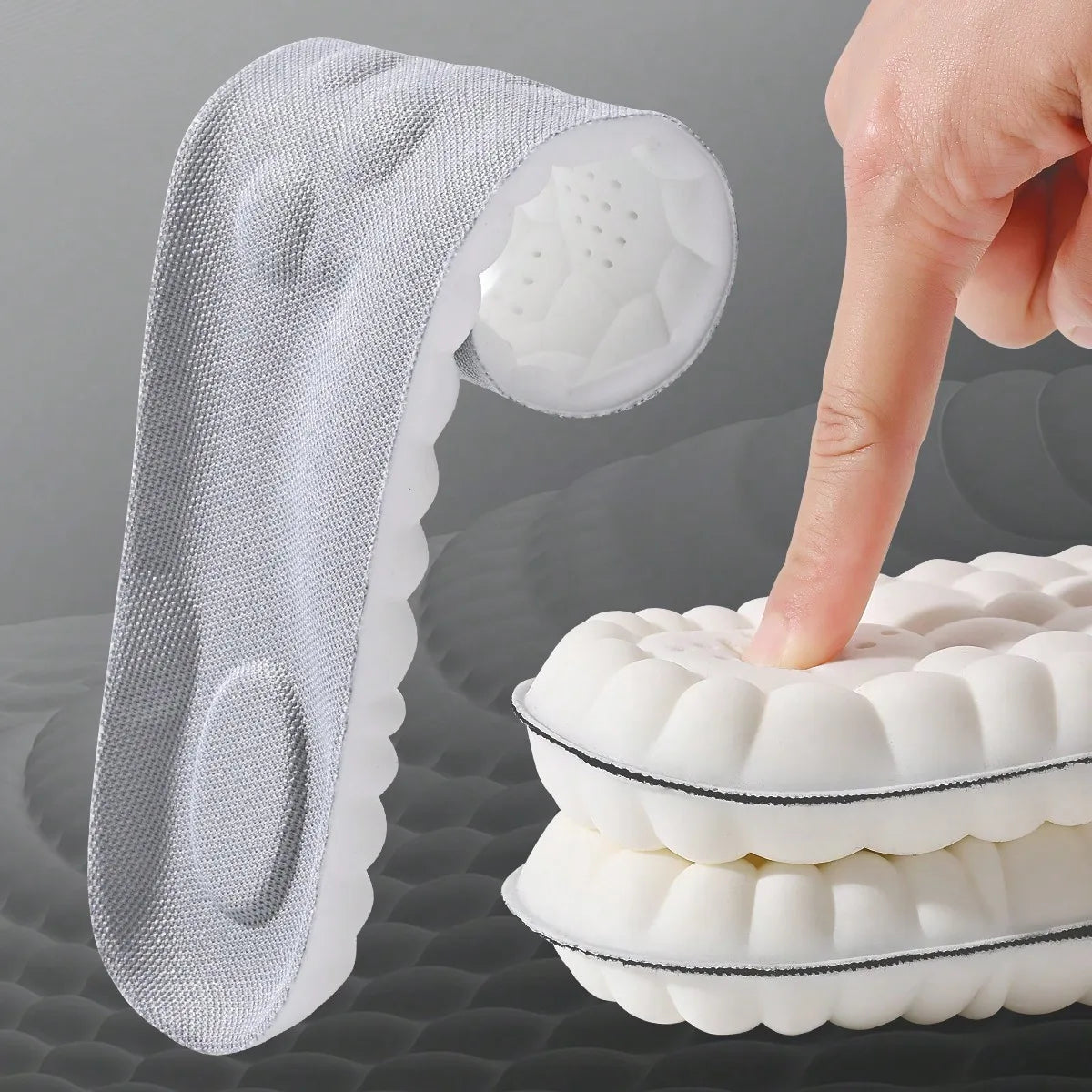 Shock Absorbing Shoe Insoles with 4D Arch Support for Daily Use