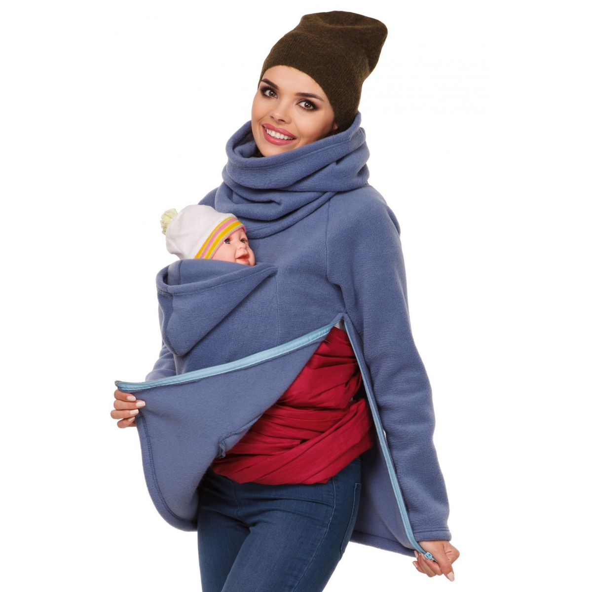Hooded Pouch Sweatshirt, Adult Sizes S–XXL, 3 Colors