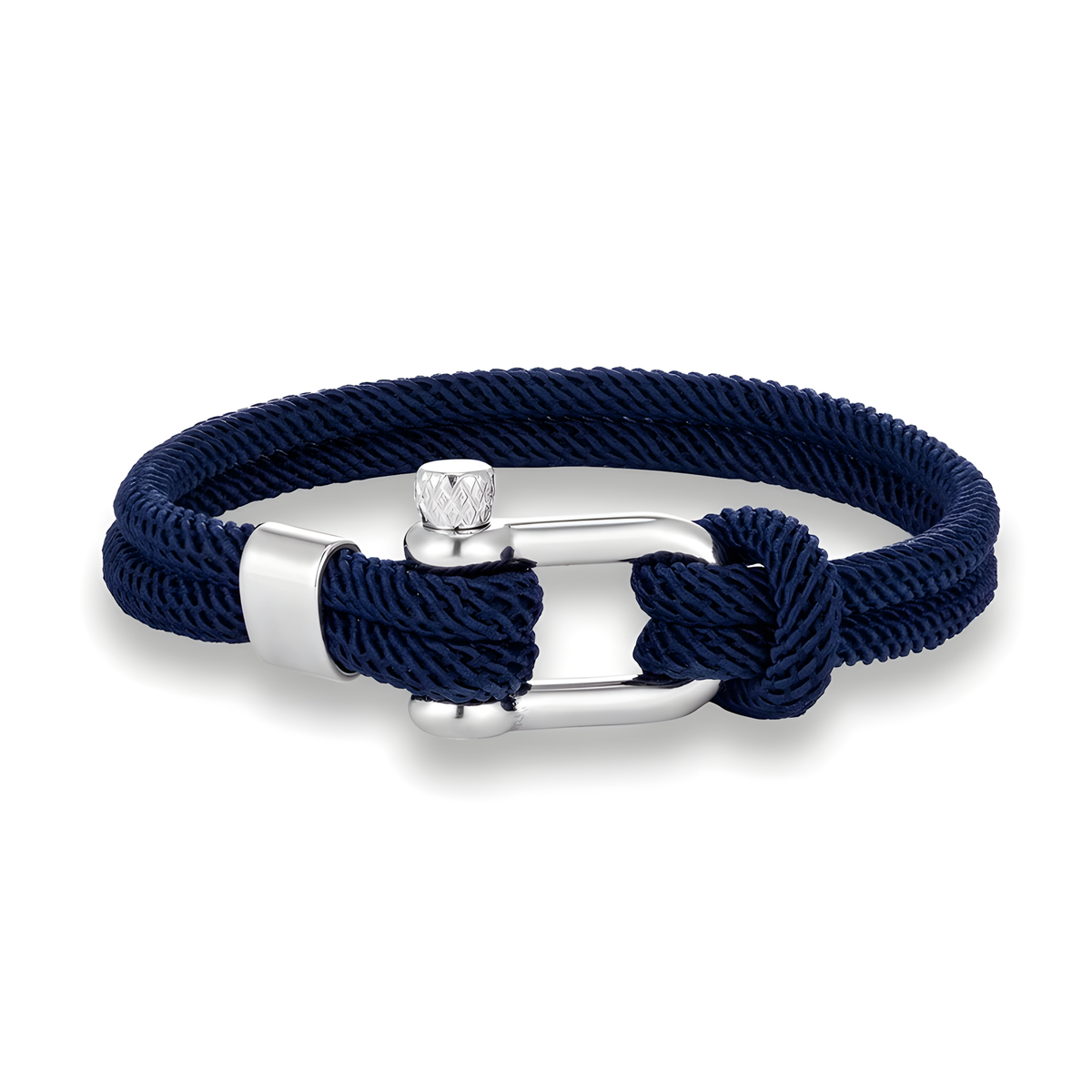 Braided Cord Bracelet, Nautical Shackle Clasp, Six Colors