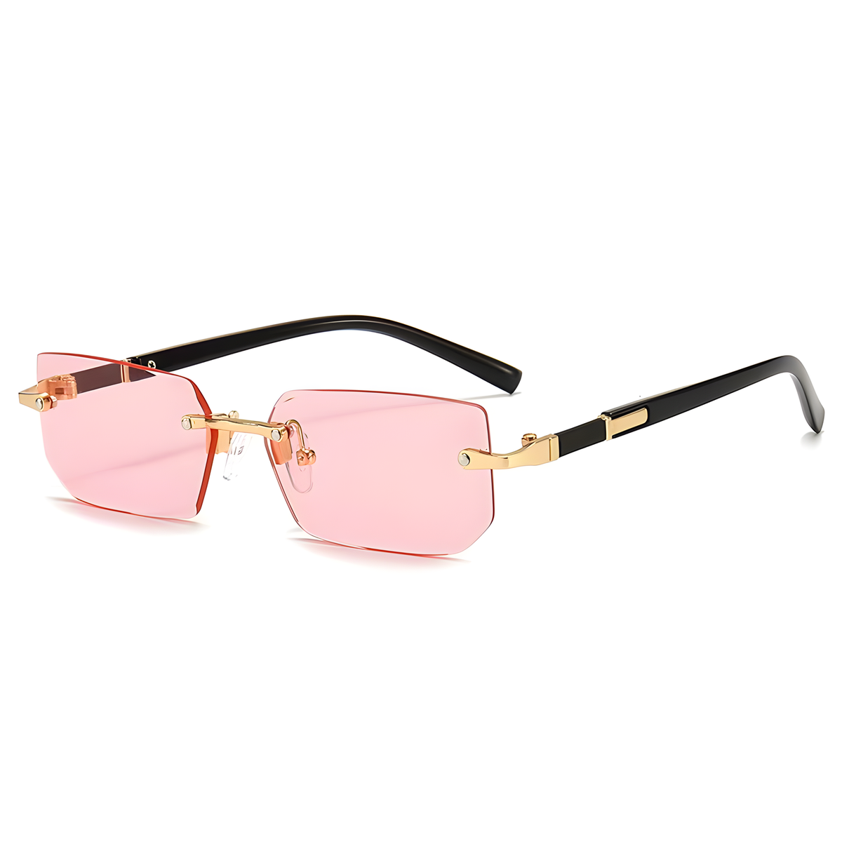 Rimless Rectangular Fashion Sunglasses