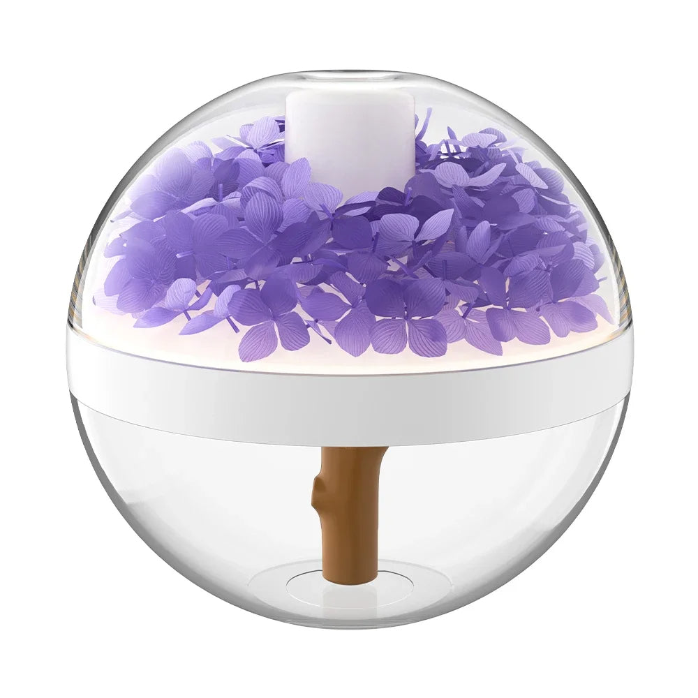 Mini USB Flower Design Humidifier (Quiet Desktop Air Quality & Night Light)
