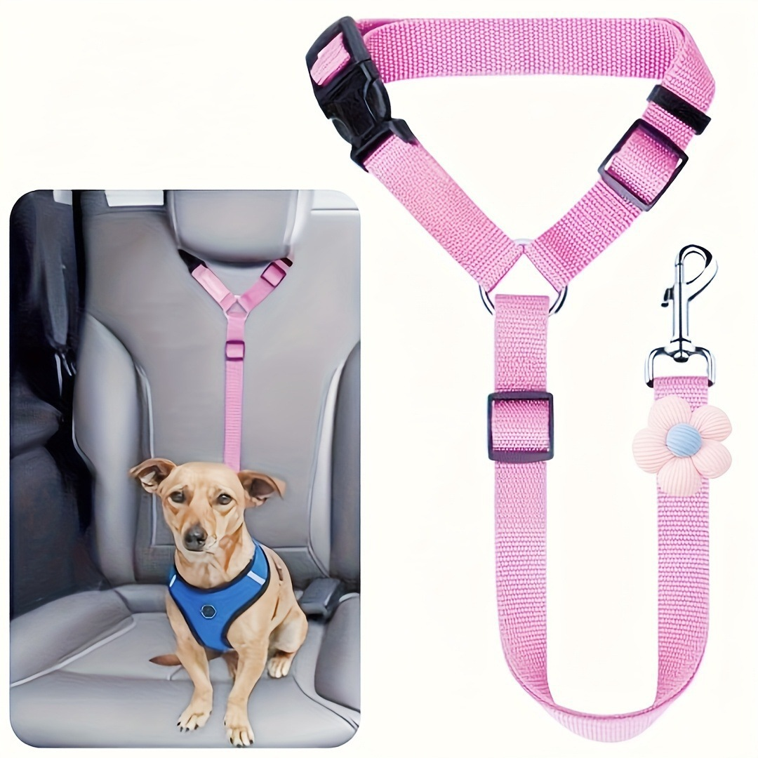 Dog Car Seat Belt Adjustable Headrest Clip with Swivel Hook