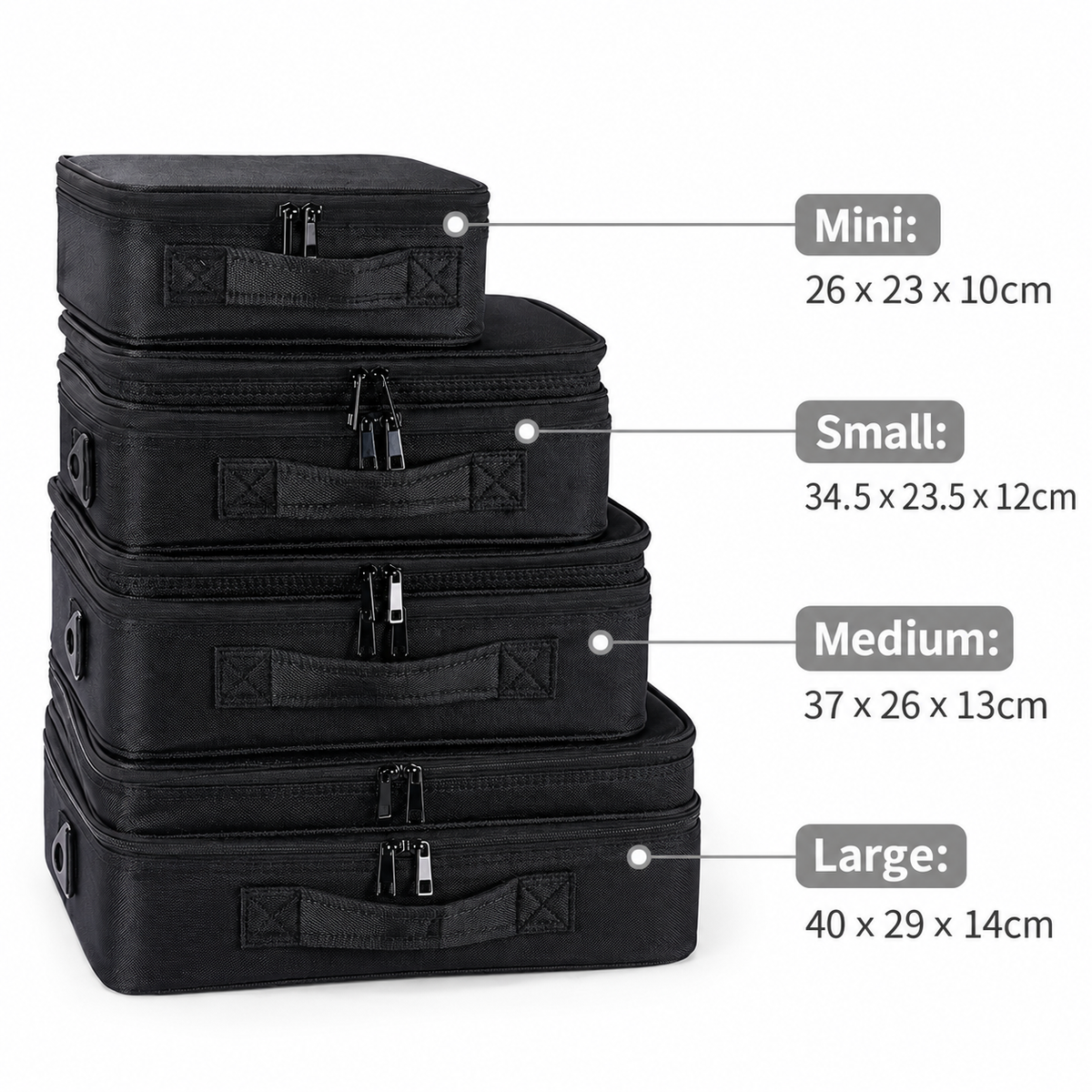 Makeup Travel Case, Adjustable Dividers and Brush Storage