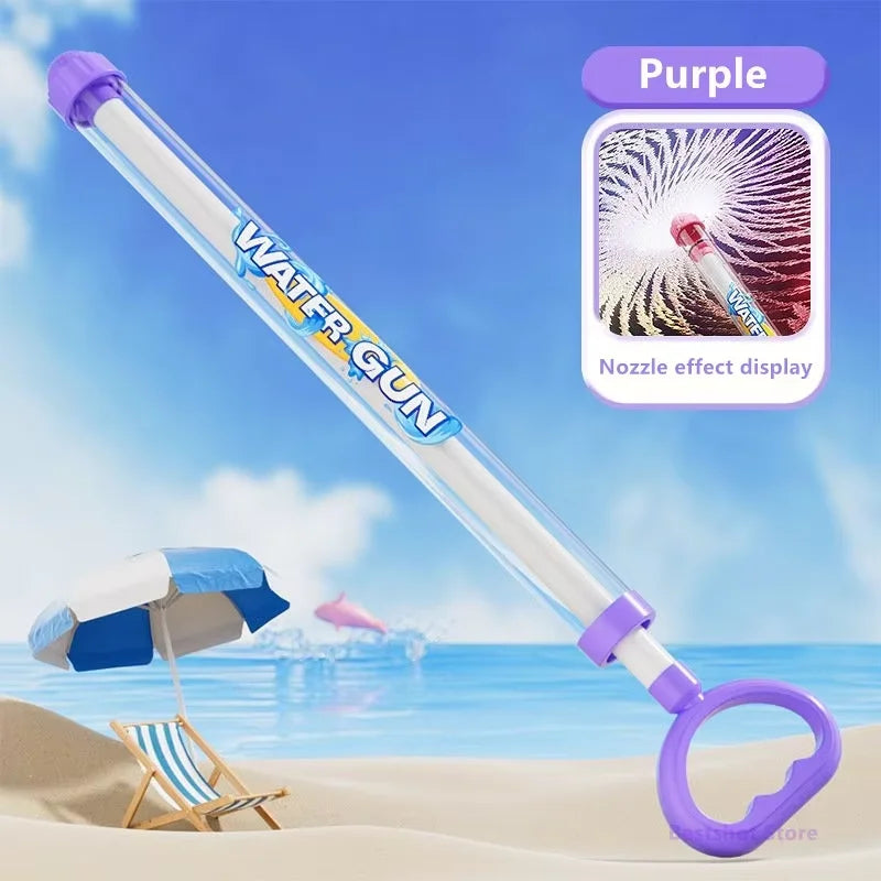 Kids Water Blaster Gun Pull-Action Outdoor Summer Toy 38cm