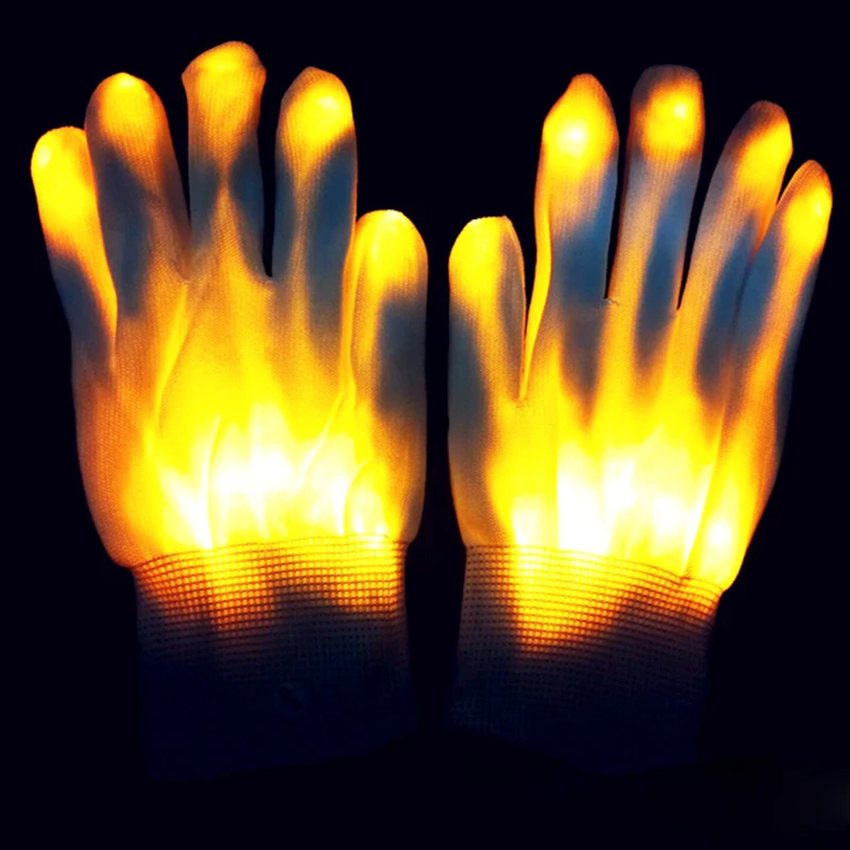 LED Light-Up Gloves with Fingertip Lights for Parties