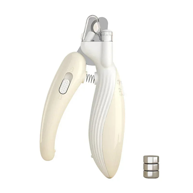 Pet Nail Clipper with LED Light & Built-In Nail File