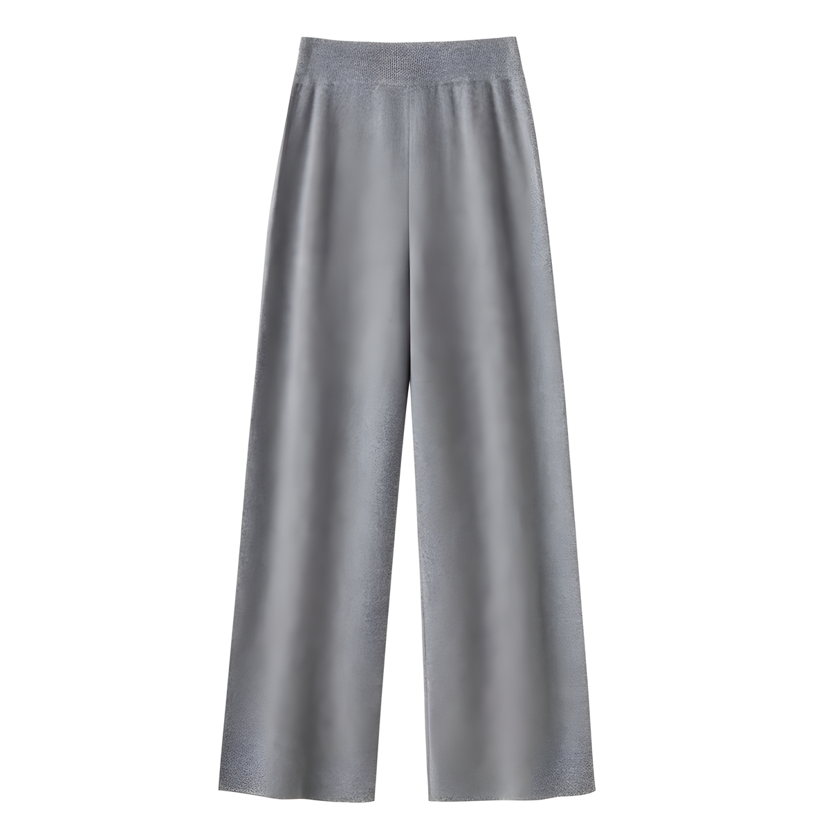Women's High-Waist Wide-Leg Pants in Wool Fabric with Extended Fit