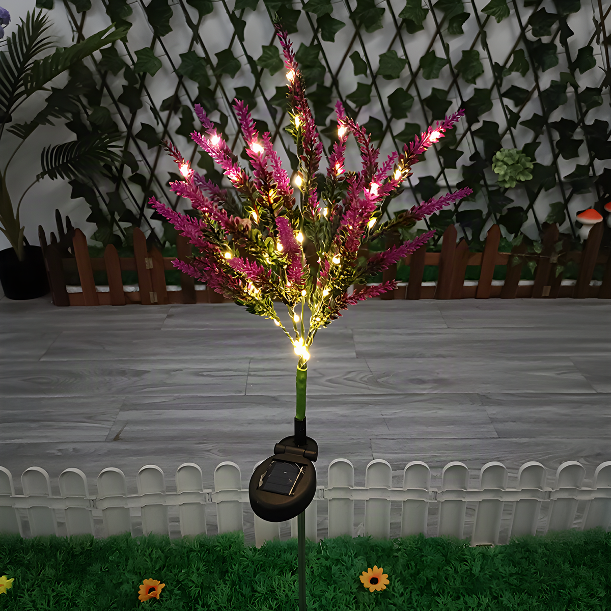 Solar Lavender-Style Garden Stake Light in Five Color Options