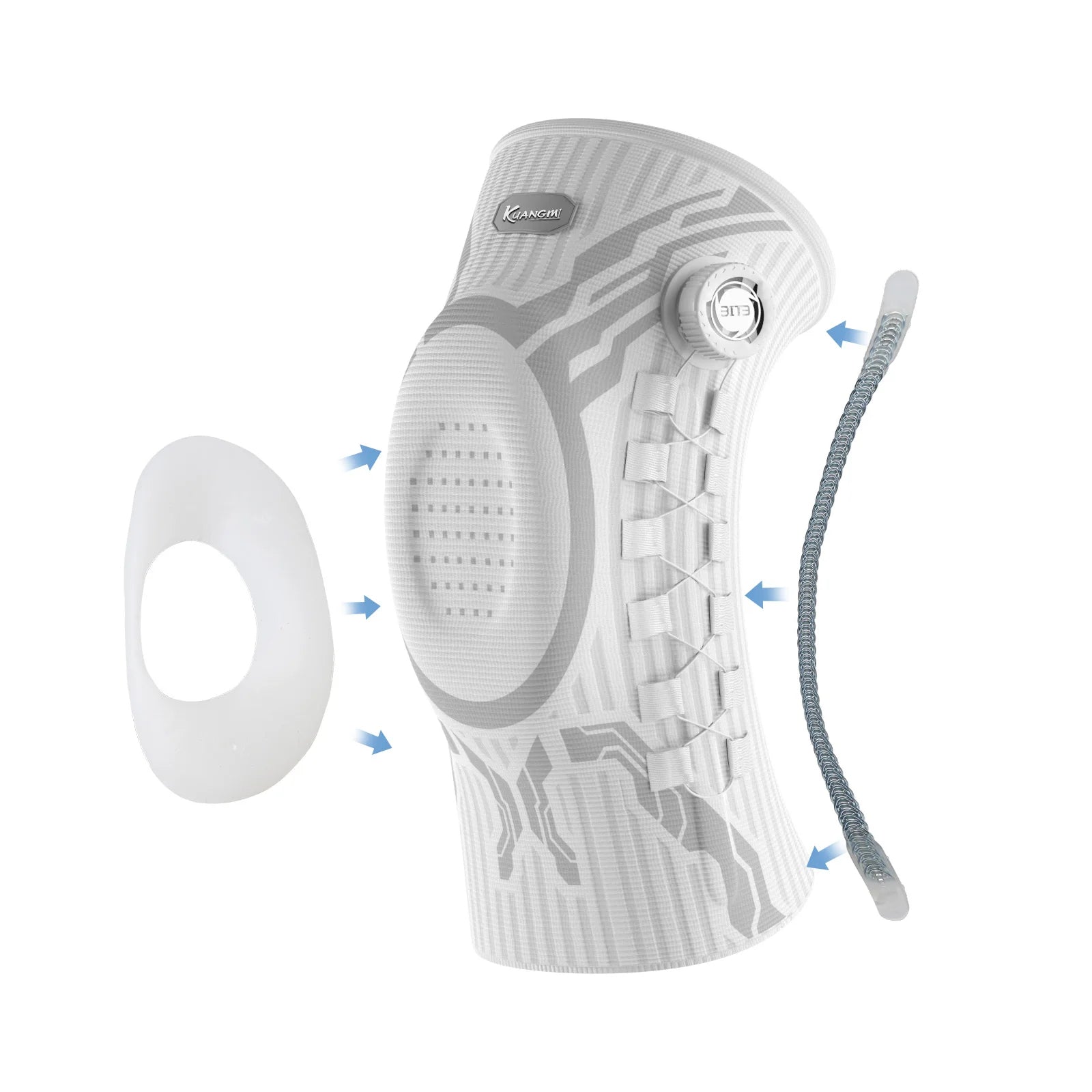 Adjustable Knee Brace with Patella Gel Pad & Stabilizers - M to XXL - TradixPro