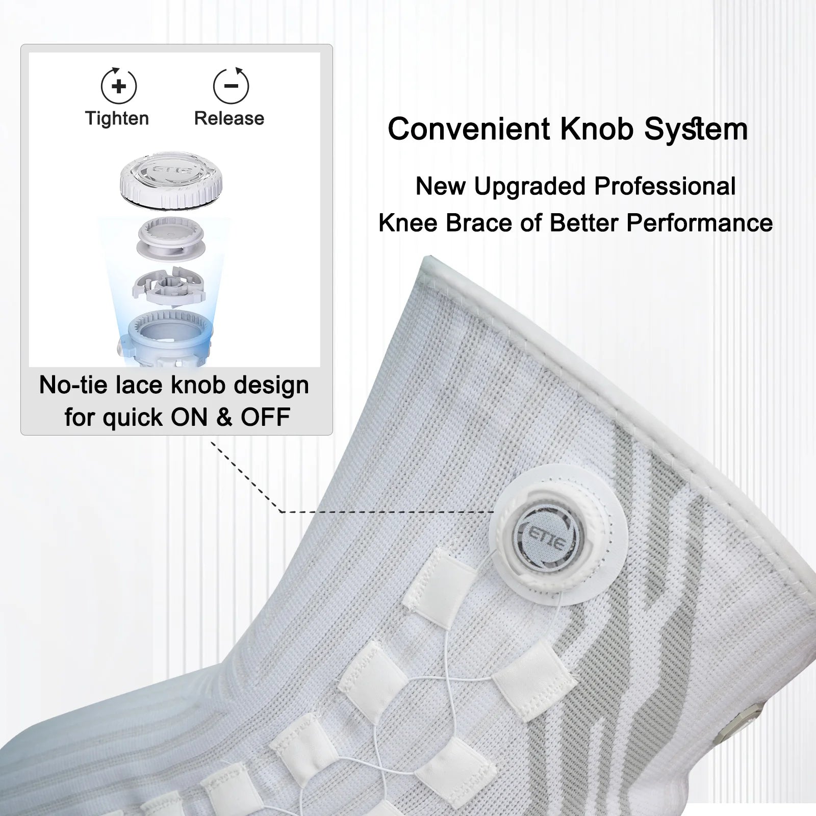 Adjustable Knee Brace with Patella Gel Pad & Stabilizers - M to XXL - TradixPro