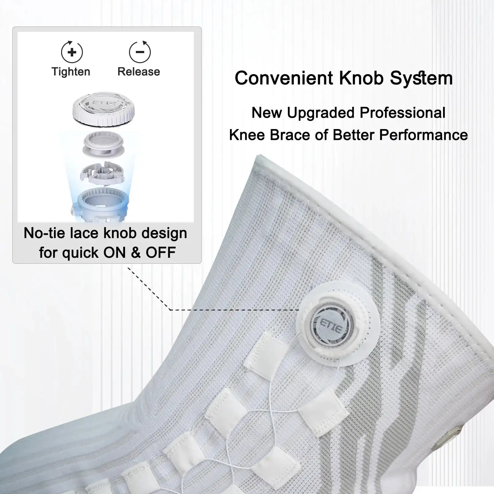 Adjustable Knee Brace with Patella Gel Pad & Stabilizers M-XXL