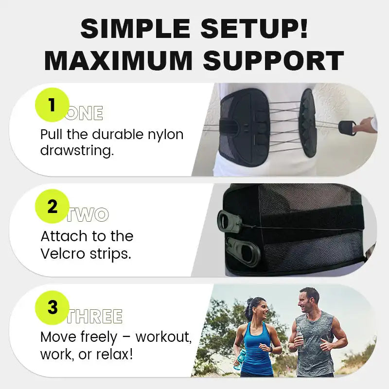 Adjustable Lumbar Fitness Belt - Double Pull Training Support for Workouts - TradixPro