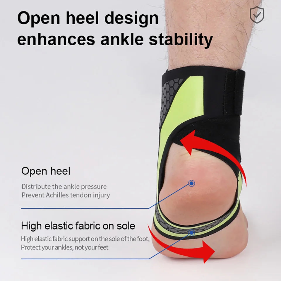 Ankle Brace with Y-Strap Compression Support - Breathable Sport Wrap - TradixPro