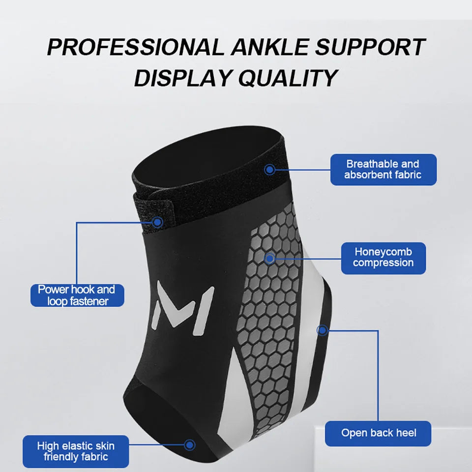 Ankle Brace with Y-Strap Compression Support - Breathable Sport Wrap - TradixPro