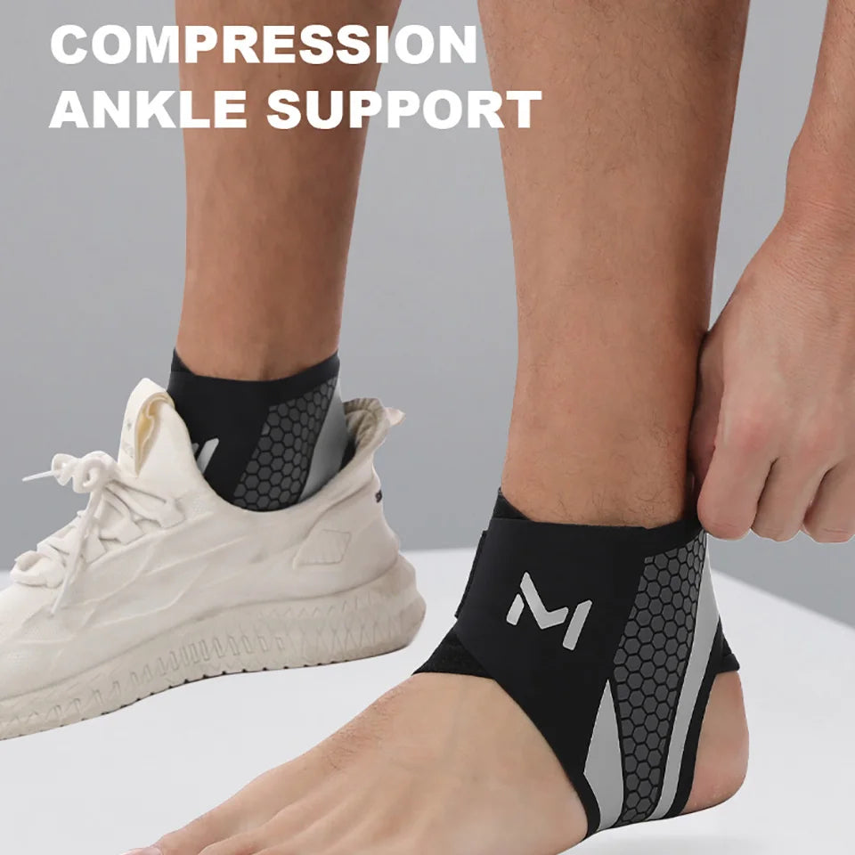 Ankle Brace with Y-Strap Compression Support - Breathable Sport Wrap - TradixPro