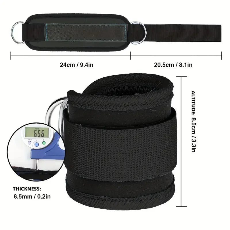 Ankle Resistance Bands Set of 6 - Color-Coded Levels for Leg & Glute Training - TradixPro