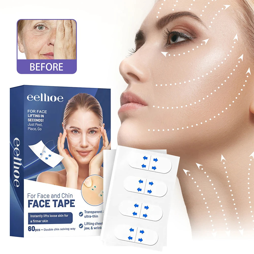 Anti-Wrinkle Face Lifting Stickers - Invisible Tightening Patches - TradixPro