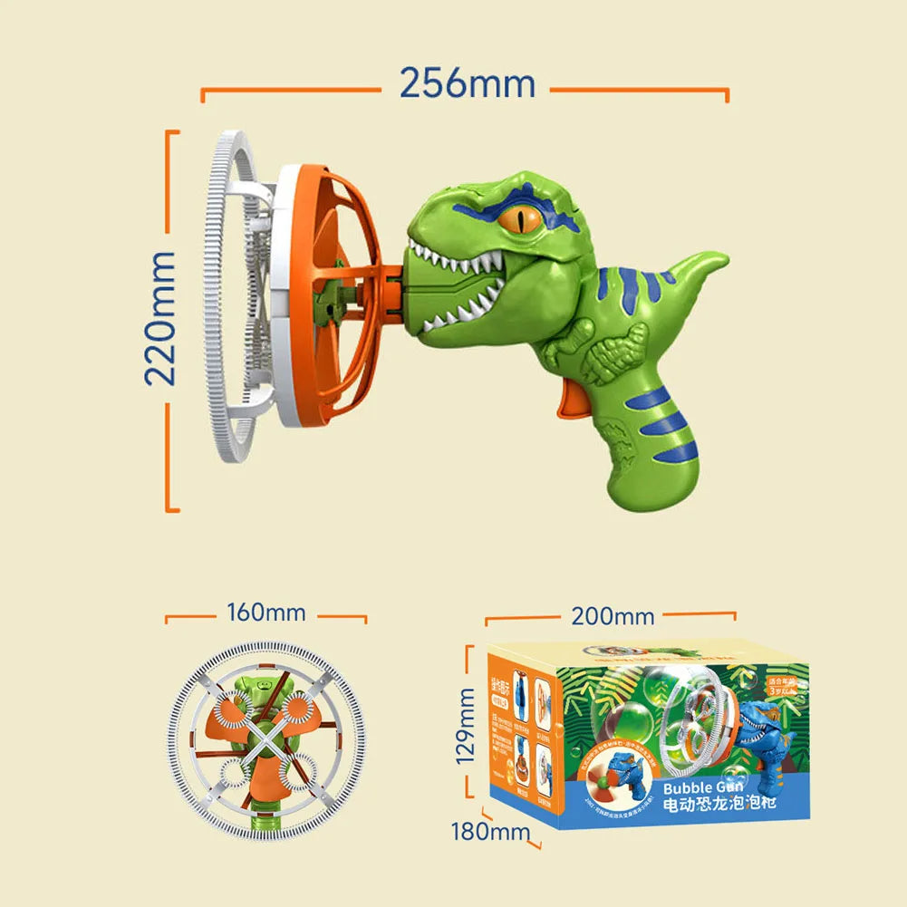 Automatic Dinosaur Bubble Gun (High-Output & Safe Outdoor Fun for Kids) - TradixPro