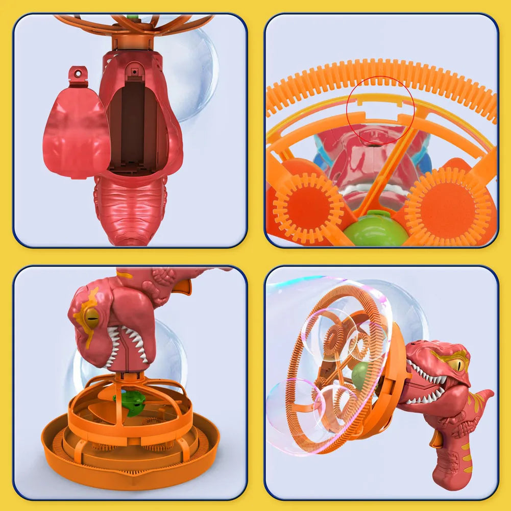 Automatic Dinosaur Bubble Gun (High-Output & Safe Outdoor Fun for Kids) - TradixPro