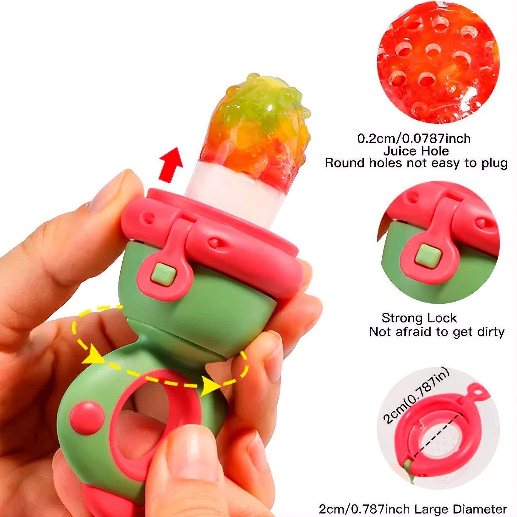 Baby Fruit Feeder Silicone Mesh Teething Toy - 3 Colors & Sizes - TradixPro