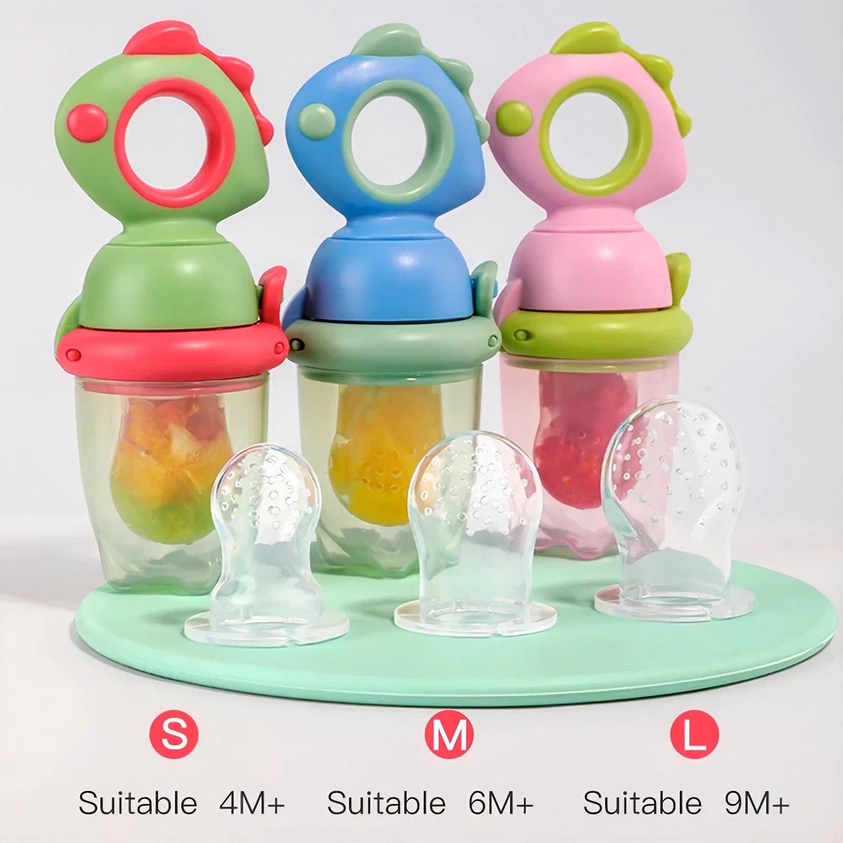 Baby Fruit Feeder Silicone Mesh Teething Toy - 3 Colors & Sizes - TradixPro
