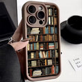 Bookshelf Design Silicone iPhone Case - Soft Matte Shockproof Cover - TradixPro