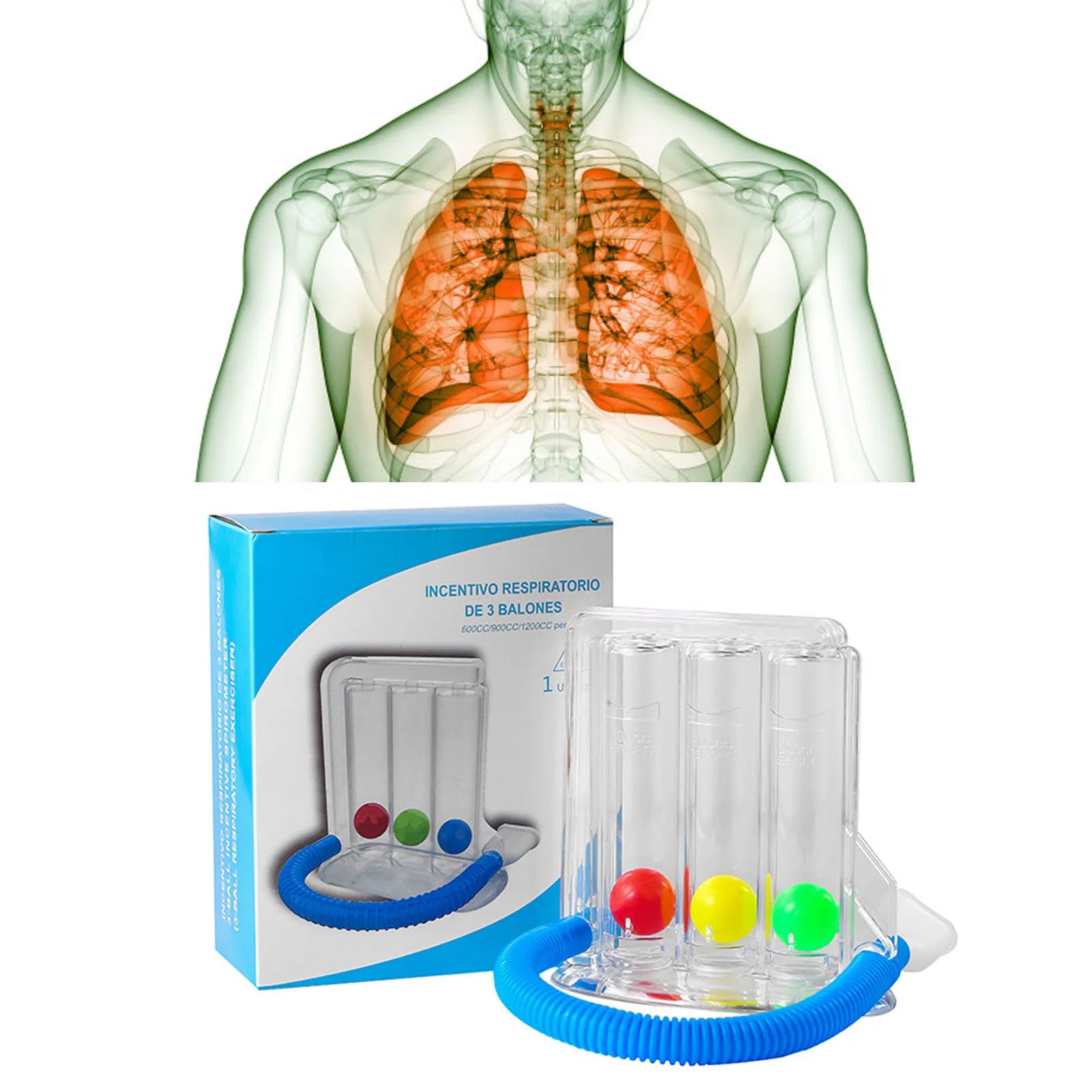 Breathing Exercise Trainer - 3 or 4 Ball Respiratory Fitness Tool - TradixPro