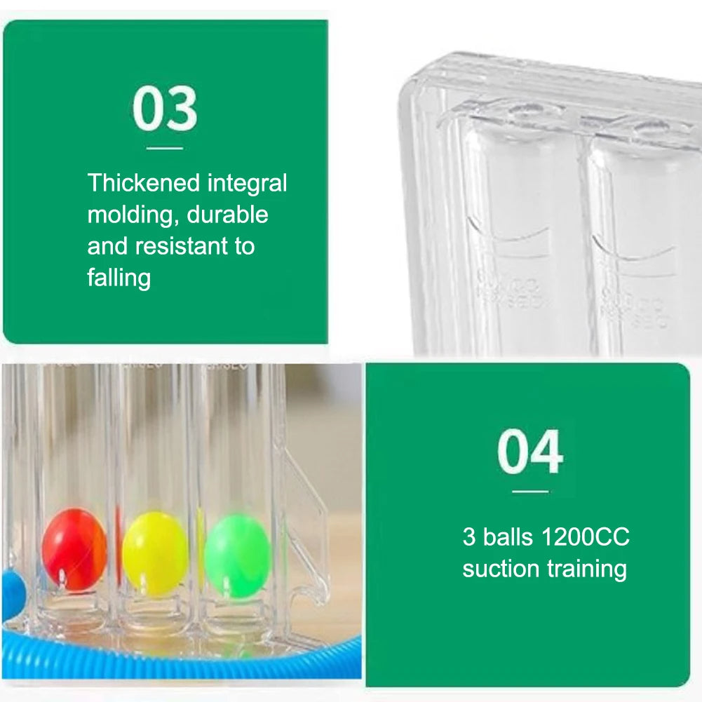 Breathing Exercise Trainer - 3 or 4 Ball Respiratory Fitness Tool - TradixPro