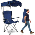 Camping Chair with Canopy - UPF 50+ Sunshade Folding Beach Chair - TradixPro