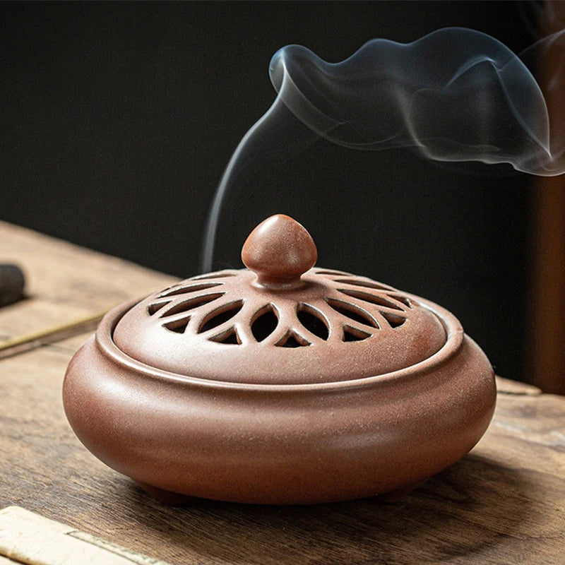 Ceramic Enamel Lotus Incense Burner - TradixPro
