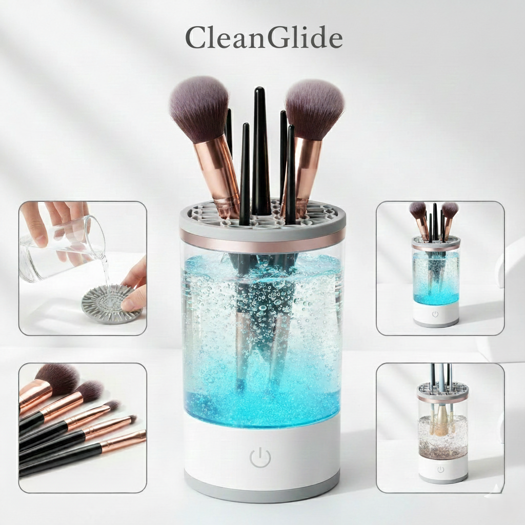CleanGlide Automatic Makeup Brush Cleaner & Dryer | Deep Cleaning for Clearer Skin