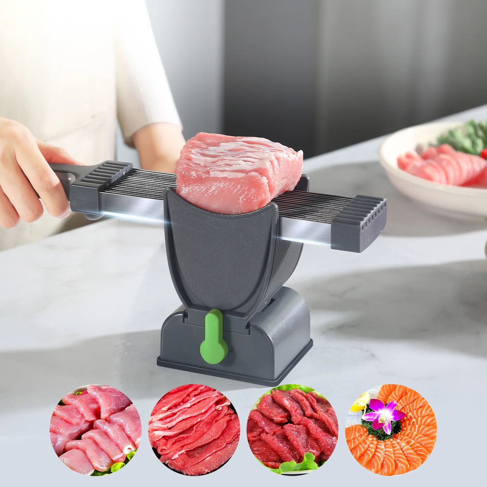 Commercial Grade Electric Meat Slicer – Precision Control - TradixPro