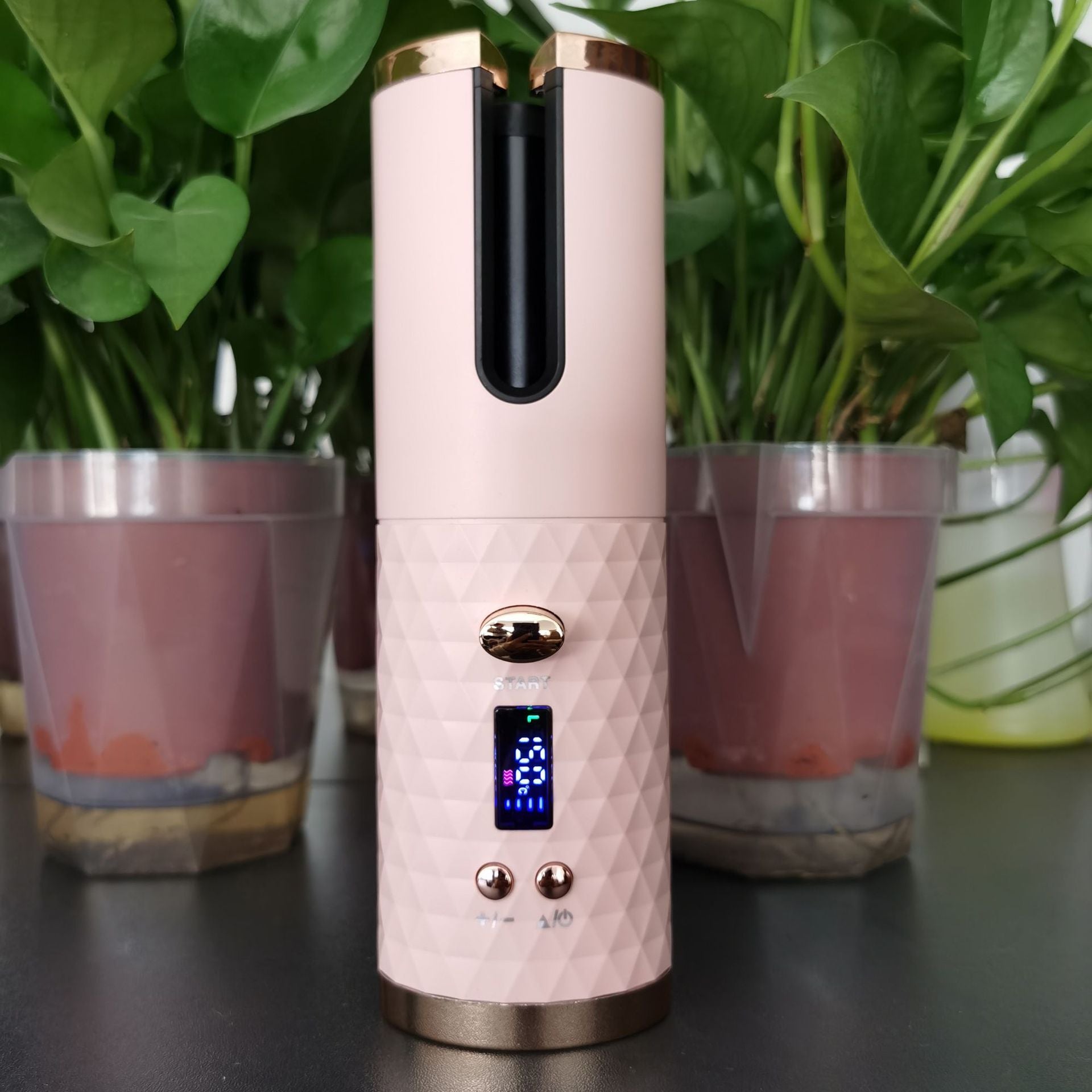 Cordless Hair Curler - Rechargeable Auto Curling Iron with Power Bank - TradixPro