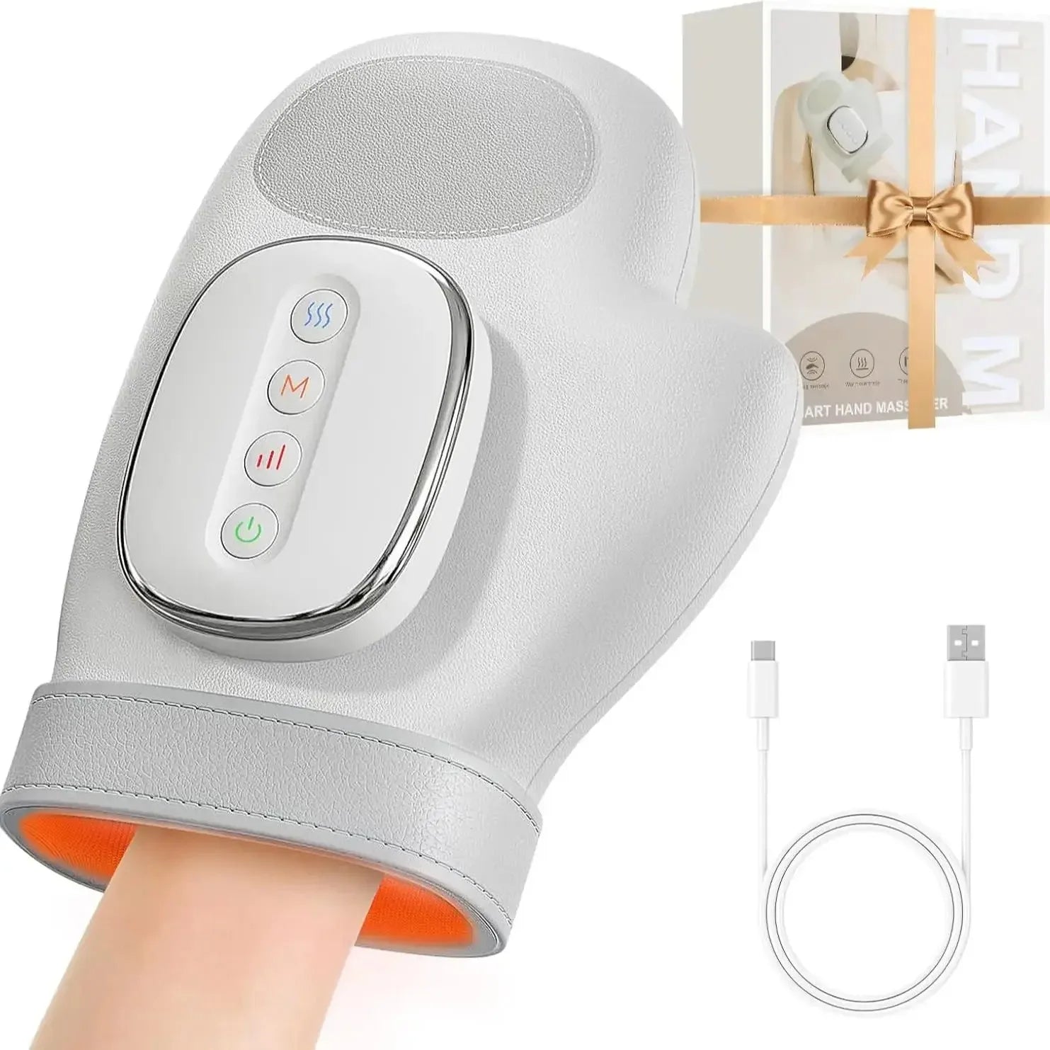Cordless Hand Massager with Heat - Air Compression | Rechargeable USB-C - TradixPro