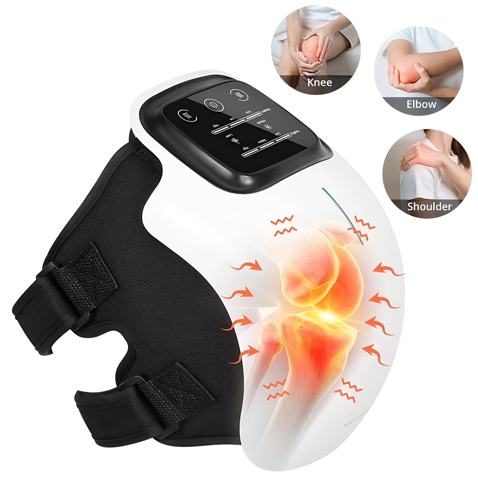 Cordless Knee Massager with Heat & Red Light Therapy | Rechargeable - TradixPro
