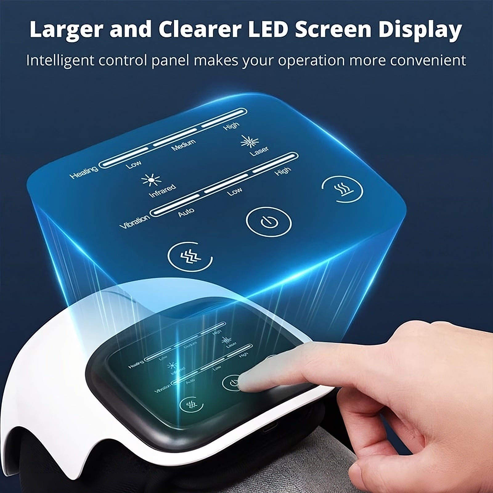 Cordless Knee Massager with Heat & Red Light Therapy | Rechargeable - TradixPro