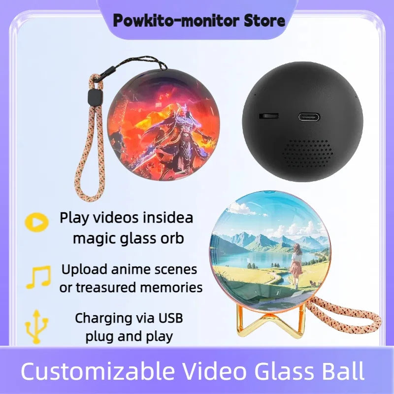 Customizable Video Crystal Sphere - Personalized 3D Photo Engraved Ball Gift - TradixPro
