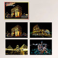 DIY Night Scene Scratch Art - 4 Piece World Cities Postcard Set - TradixPro