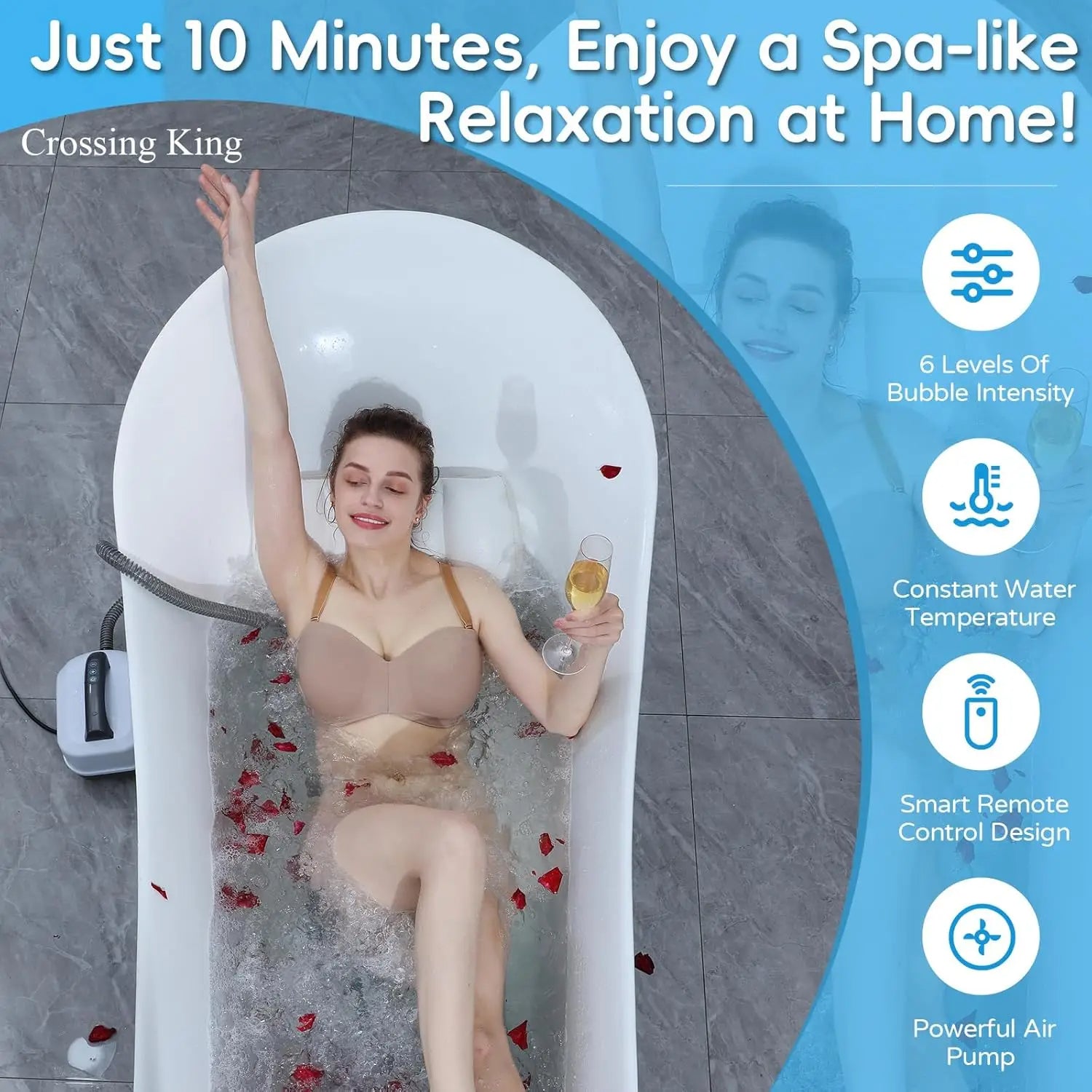 Electric Bubble Bath Mat - Spa Massage Experience at Home - TradixPro