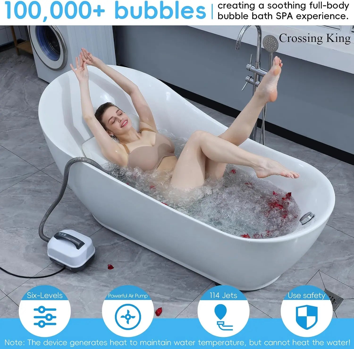 Electric Bubble Bath Mat - Spa Massage Experience at Home - TradixPro