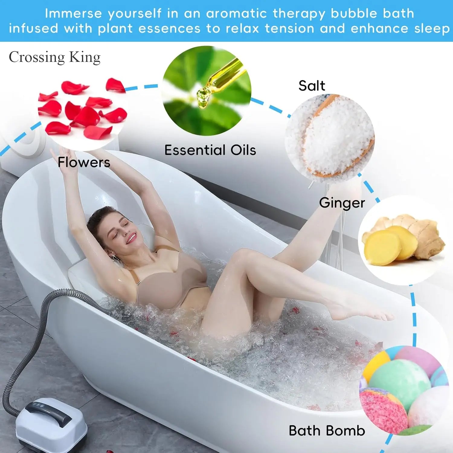Electric Bubble Bath Mat - Spa Massage Experience at Home - TradixPro