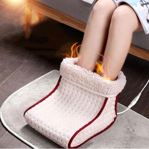 Electric Foot Warmer - Heated Plush Slipper Massager for Cozy Winter Feet - TradixPro