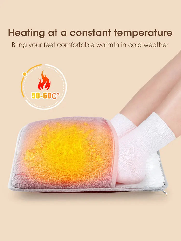 Electric Foot Warmer Heating Pad - 6 Heat Settings | Auto Shut-Off Timer - TradixPro