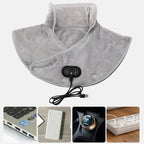 Electric Heated Neck & Shoulder Wrap - USB Vibration Massage Therapy Pad - TradixPro