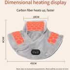 Electric Heated Neck & Shoulder Wrap - USB Vibration Massage Therapy Pad - TradixPro