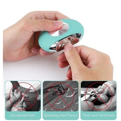 Electric Nail Clipper - Automatic Trimmer with LED Light for Safe Manicure - TradixPro